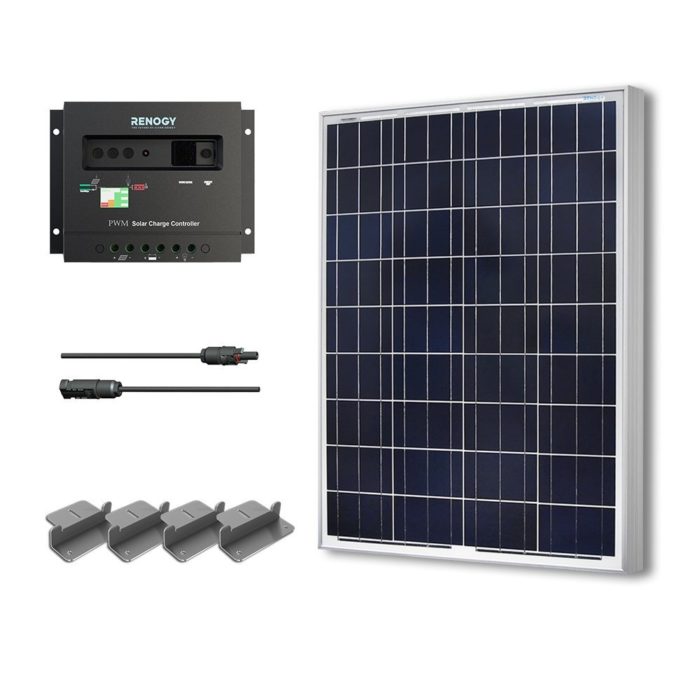 Renogy 100 Watt Polycrystalline Solar Panel Kit - Best Solar Panels for Homes, Yards, and RVs