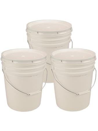 Living Whole Foods 5 Gallon White Bucket & Lid