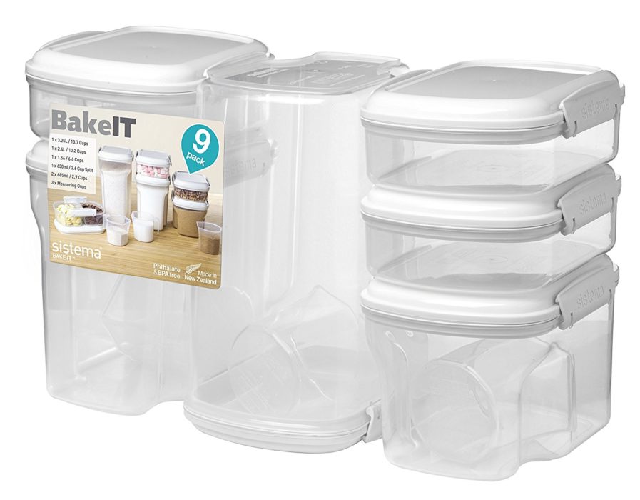 sistema bake it food storage for baking ingredients multi piece containers