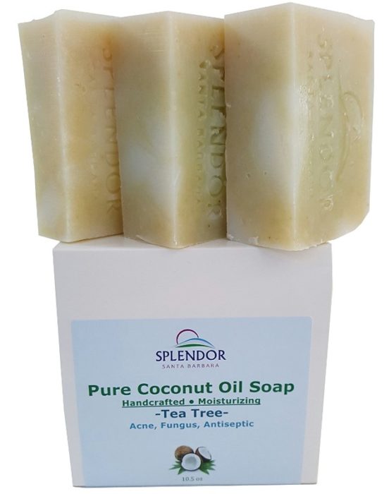 Splendor pure coconut oil soap with organic spirulina