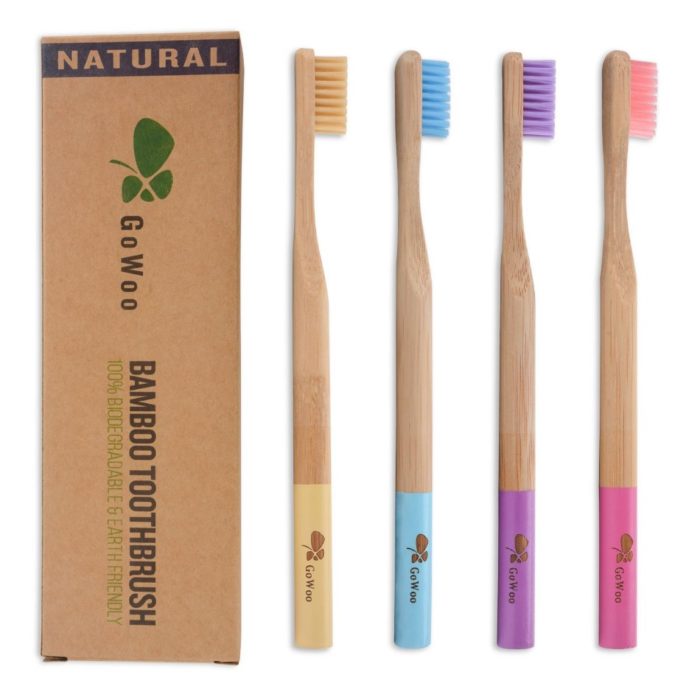 gowoo natural bamboo toothbrushes