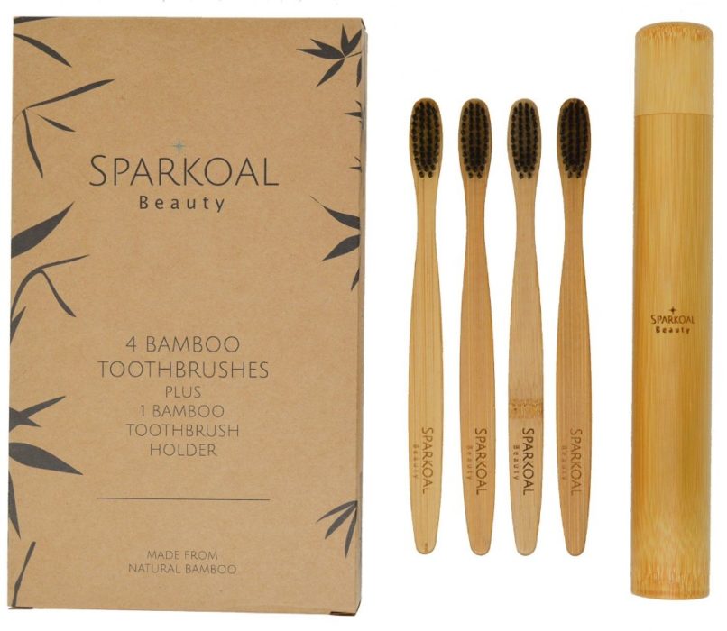 sparkoal beauty bamboo charcoal toothbrushes
