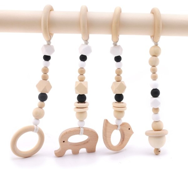 Baby Love Home Wooden Baby Teether Activity Set