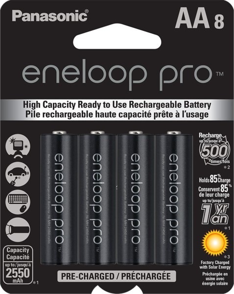 Panasonic Eneloop Pro High-Capacity Rechargeable Batteries