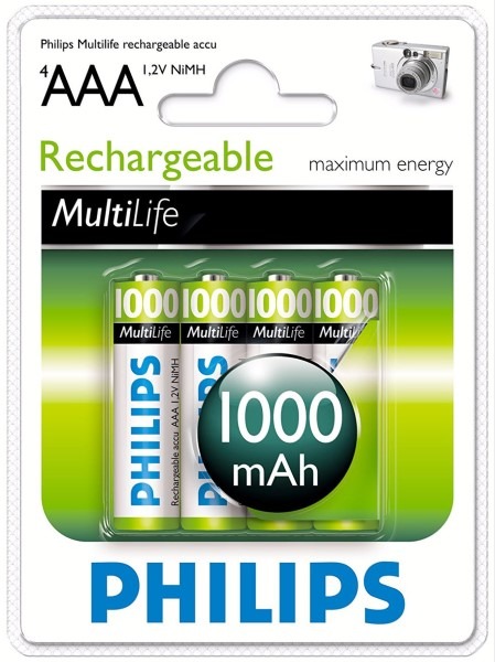 Philips MultiLife NiMH Rechargeable Batteries