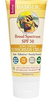 Badger SPF 30 Unscented Sunscreen Cream